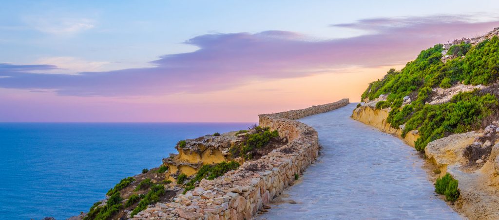 Cliff walk in Gozo